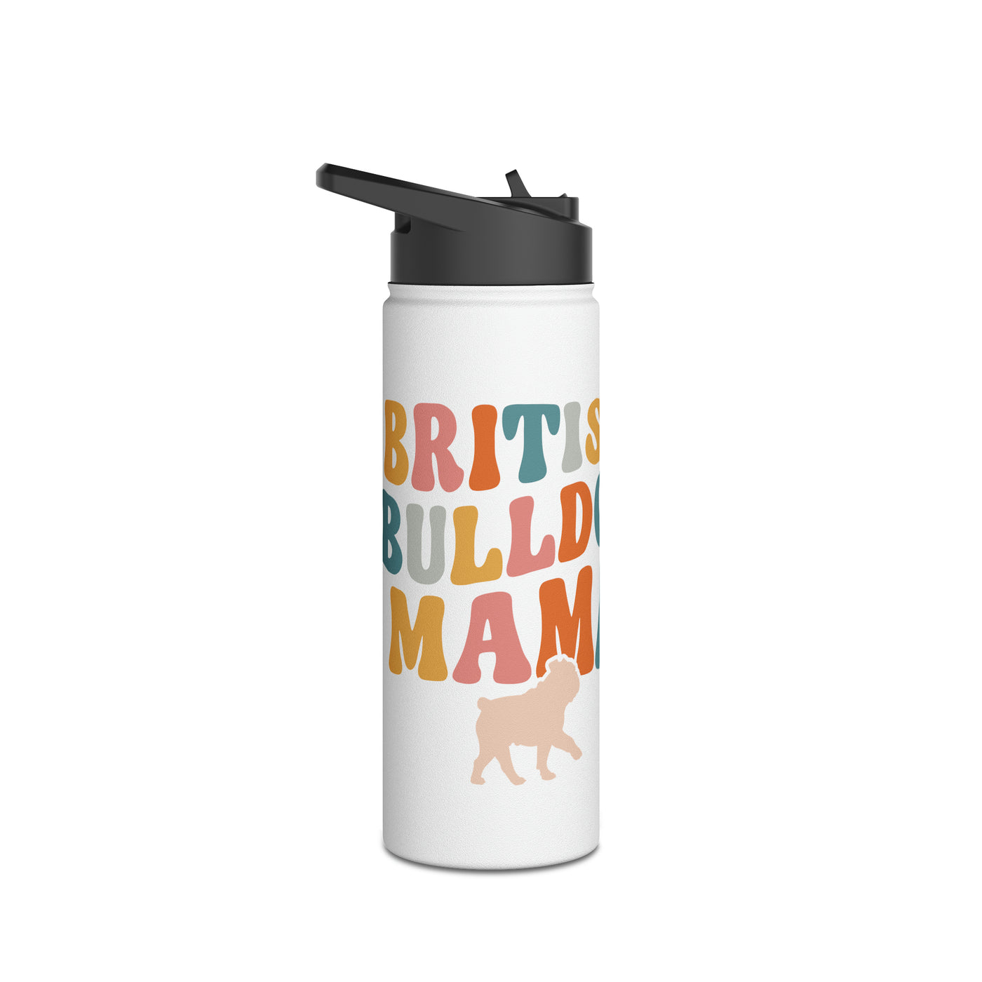 British Bulldog Mama Pastel Water Bottle