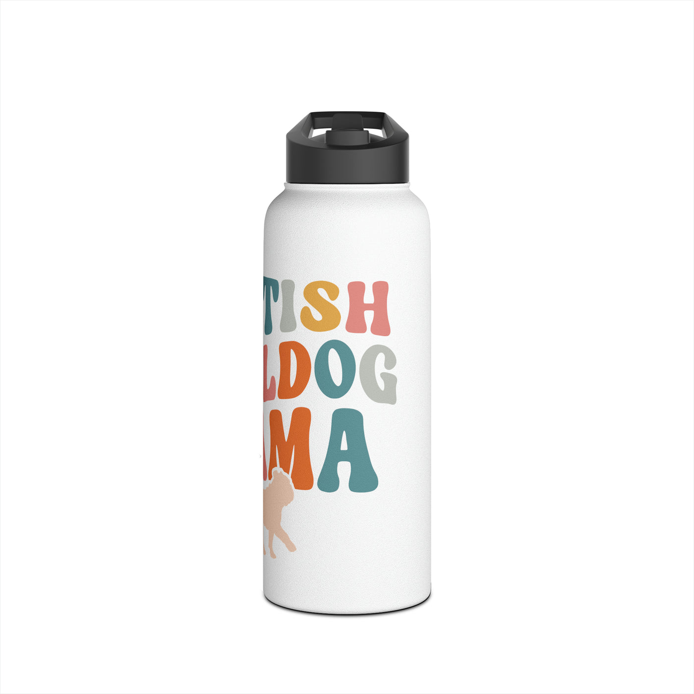 British Bulldog Mama Pastel Water Bottle