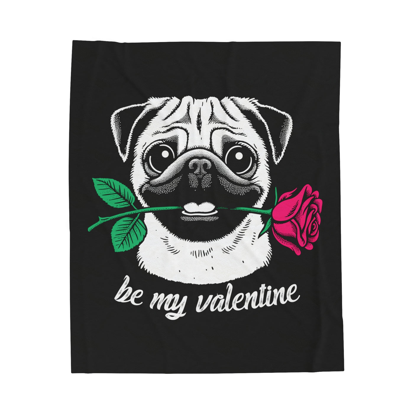 Be My Valentine Velveteen Plush Blanket