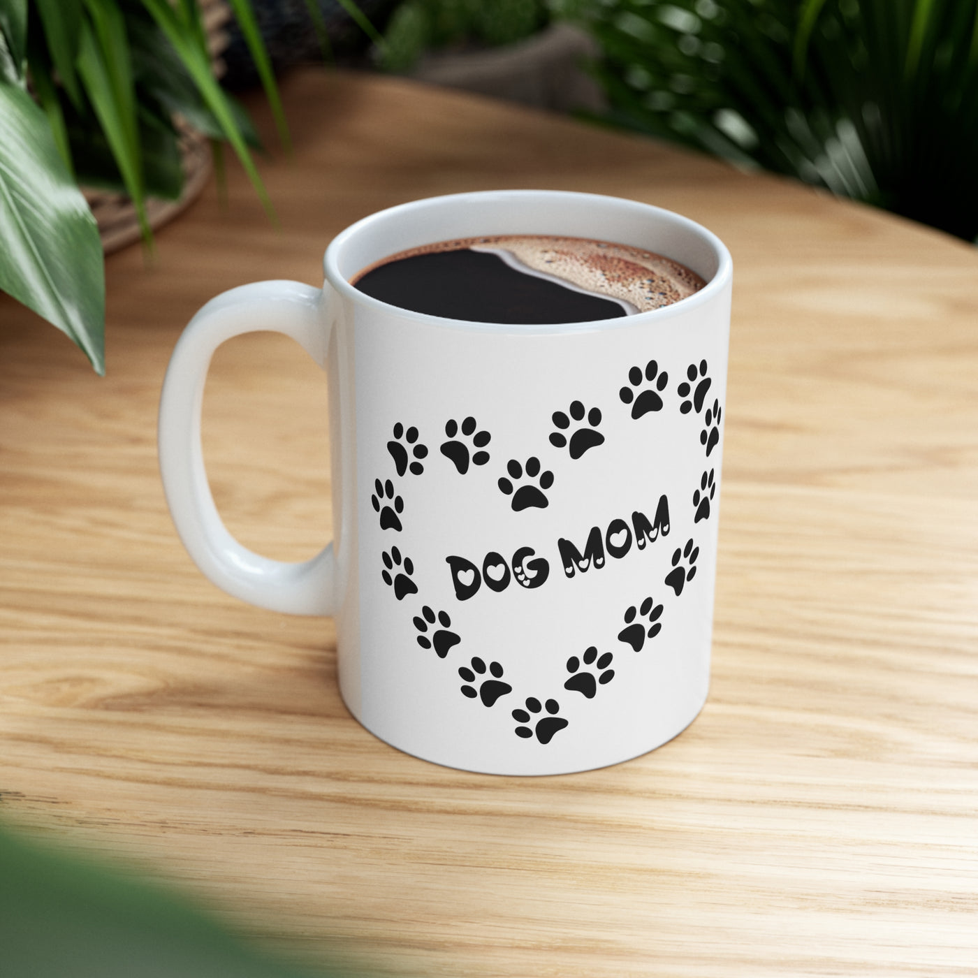 Heart Dog Mom Ceramic Mug - Rocking The Dog Mom Life