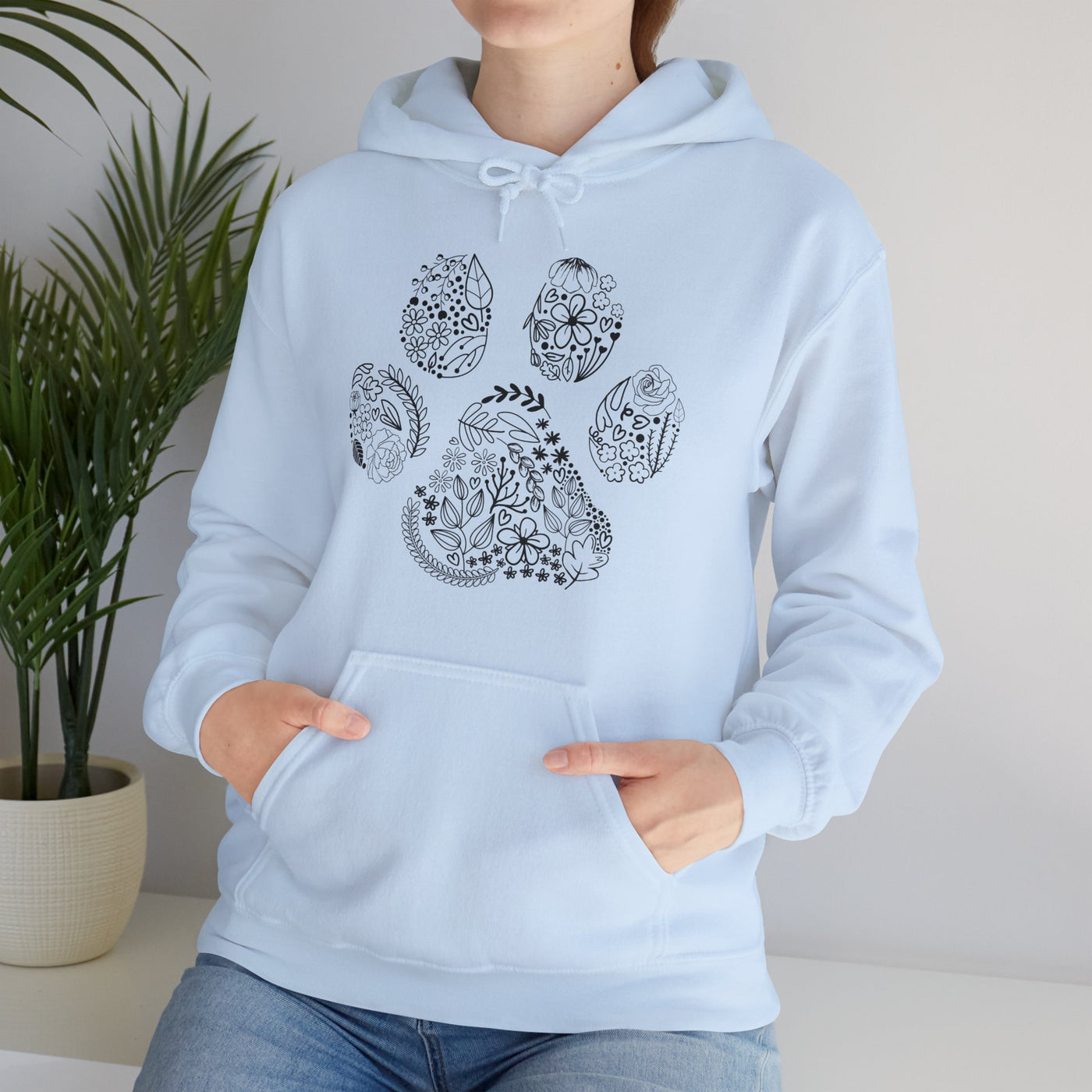 Floral Paw Hoodie - Rocking The Dog Mom Life
