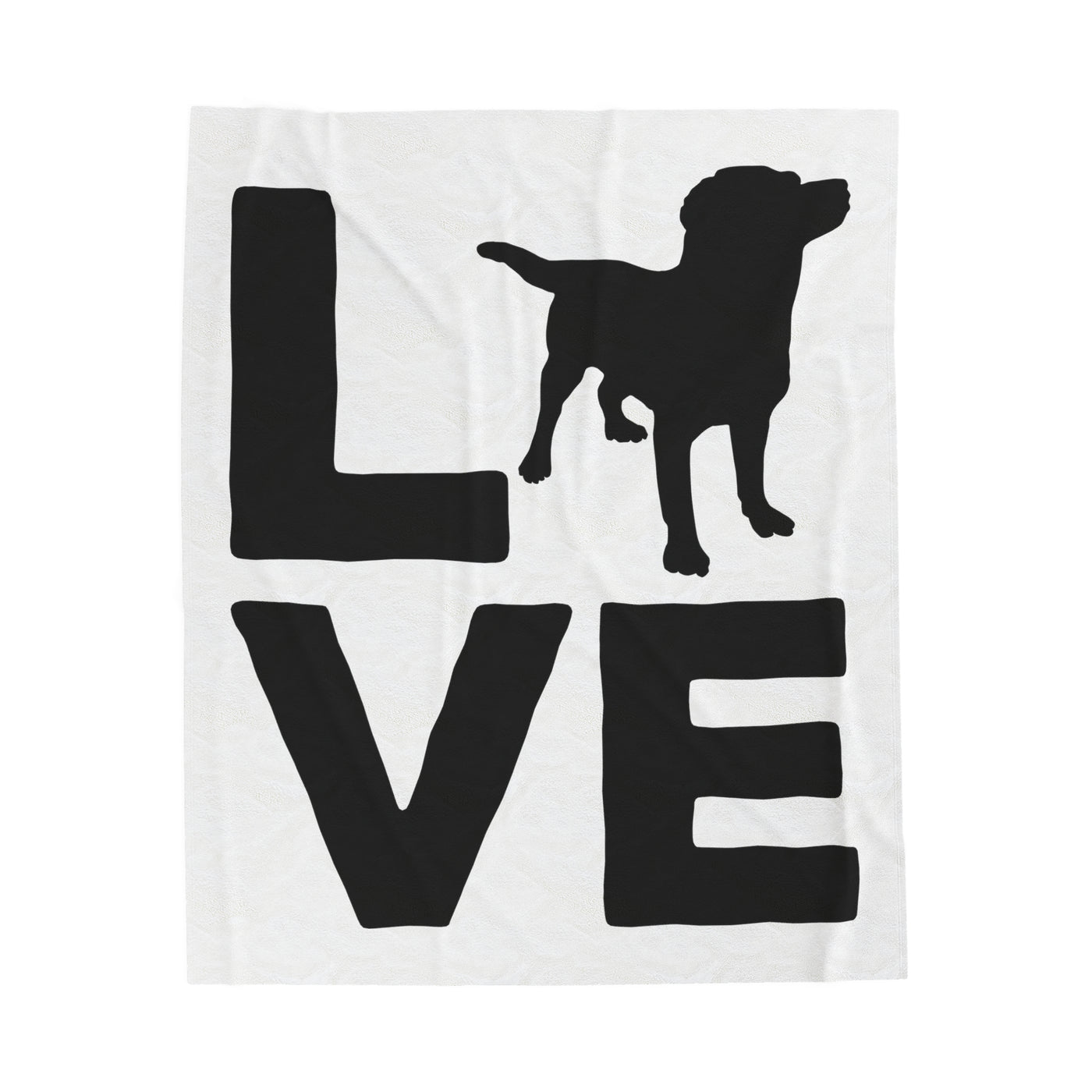Love Dog Velveteen Plush Blanket
