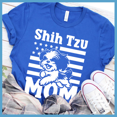 Shih Tzu USA Flag T-Shirt