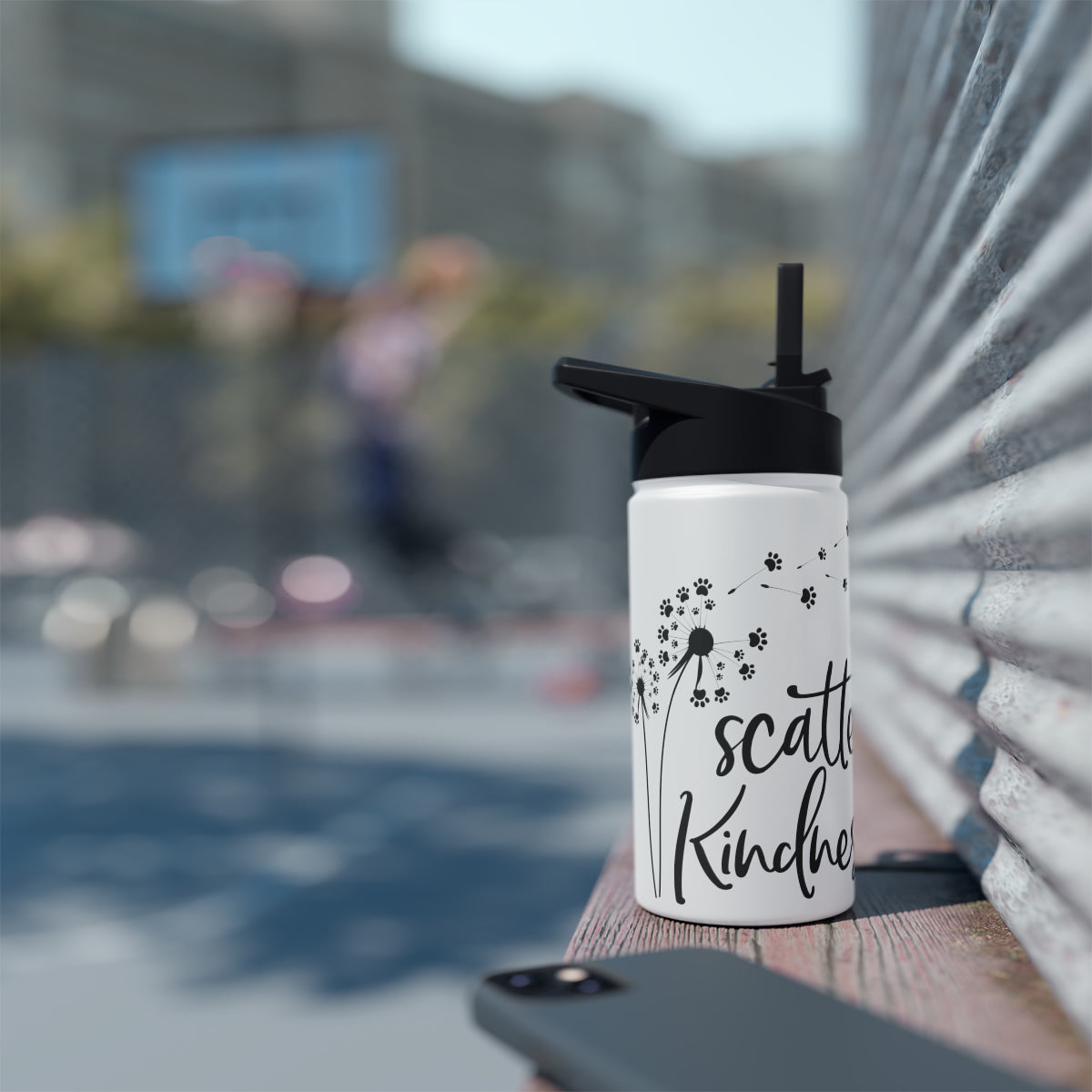 Scatter Kindness Paw Version Water Bottle - Rocking The Dog Mom Life