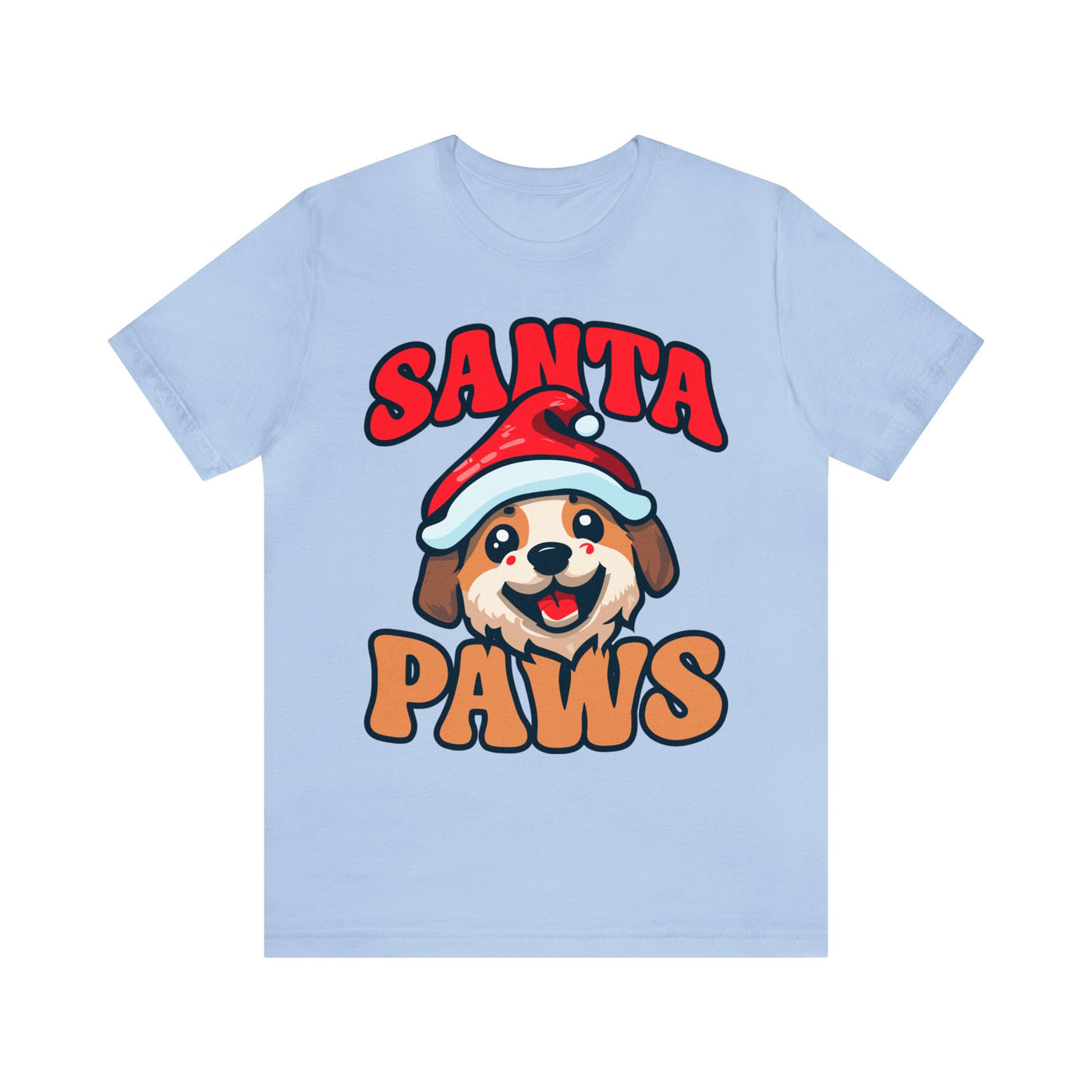 Santa Paws Colored Print T-Shirt