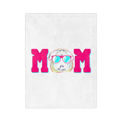 Pug Mom Colored Print Blanket