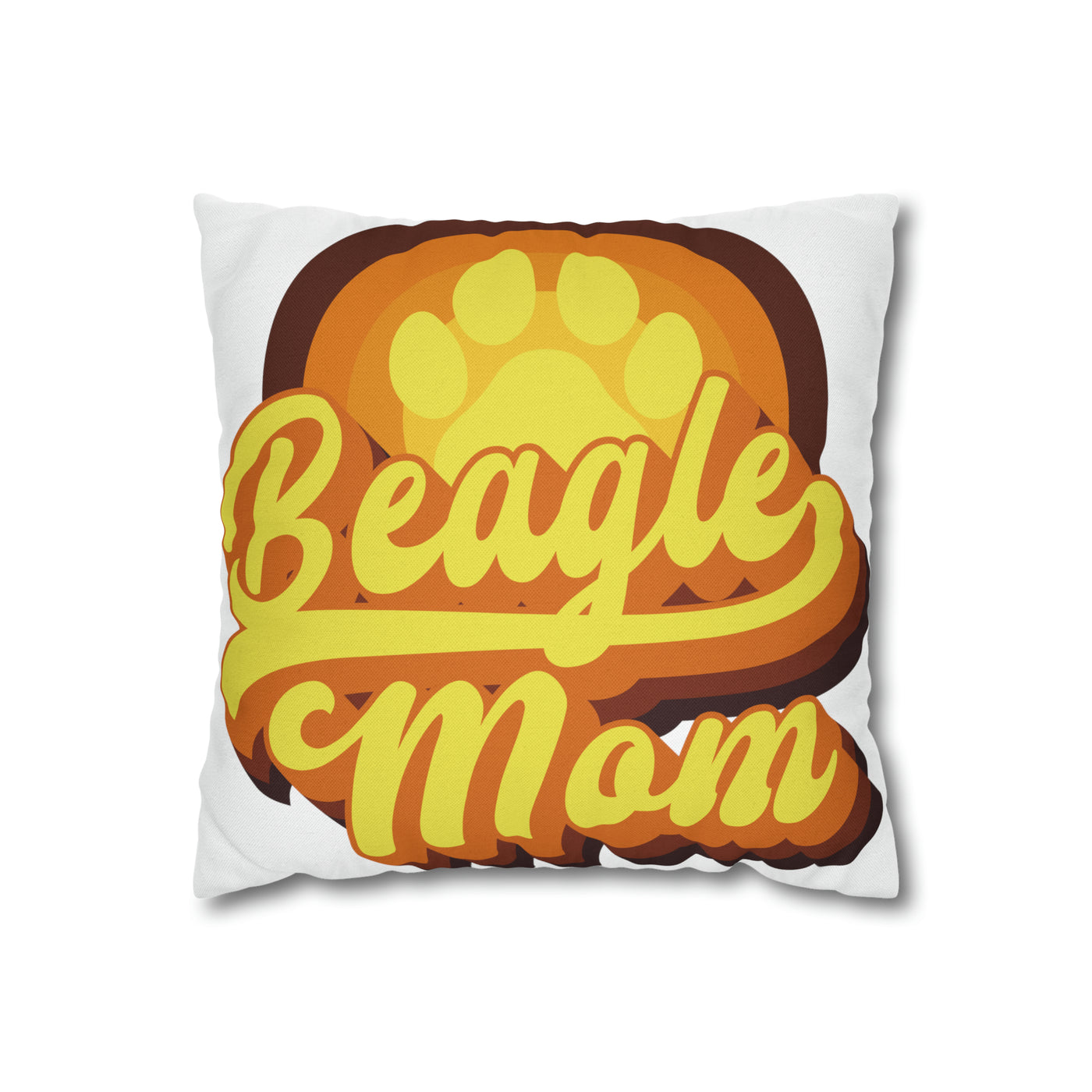 Retro Beagle Mom Square Pillow Case