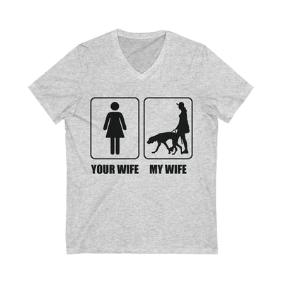 My Wife Your Wife Black Print V-Neck