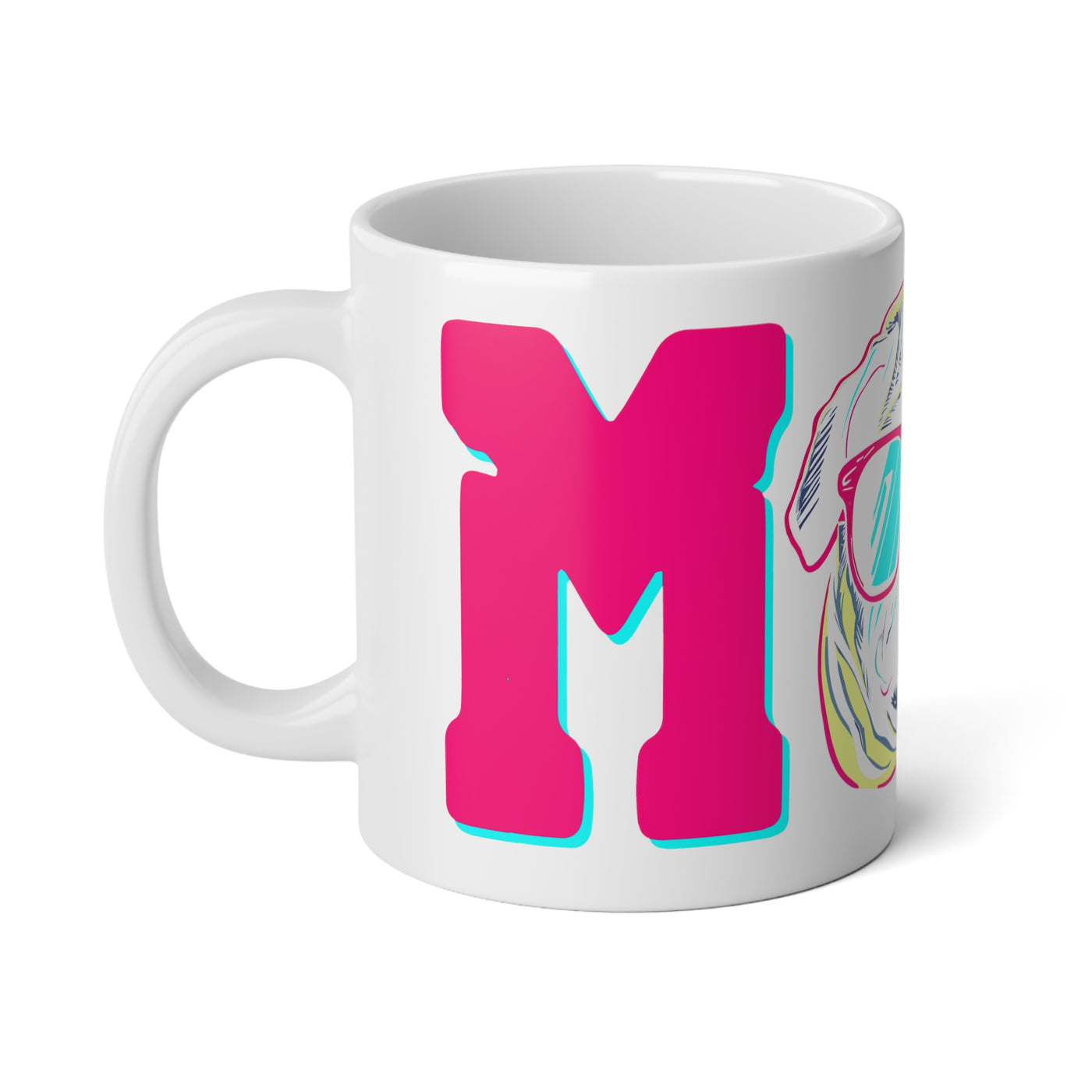 Pug Mom Colored Print Mug