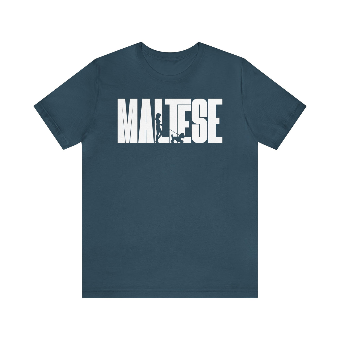 Maltese Dog Walking T-Shirt