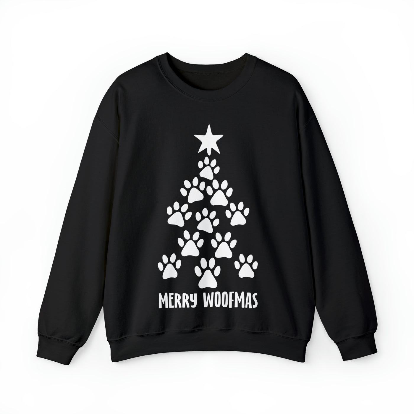 Christmas Tree Dog Paws Merry Woofmas Sweatshirt