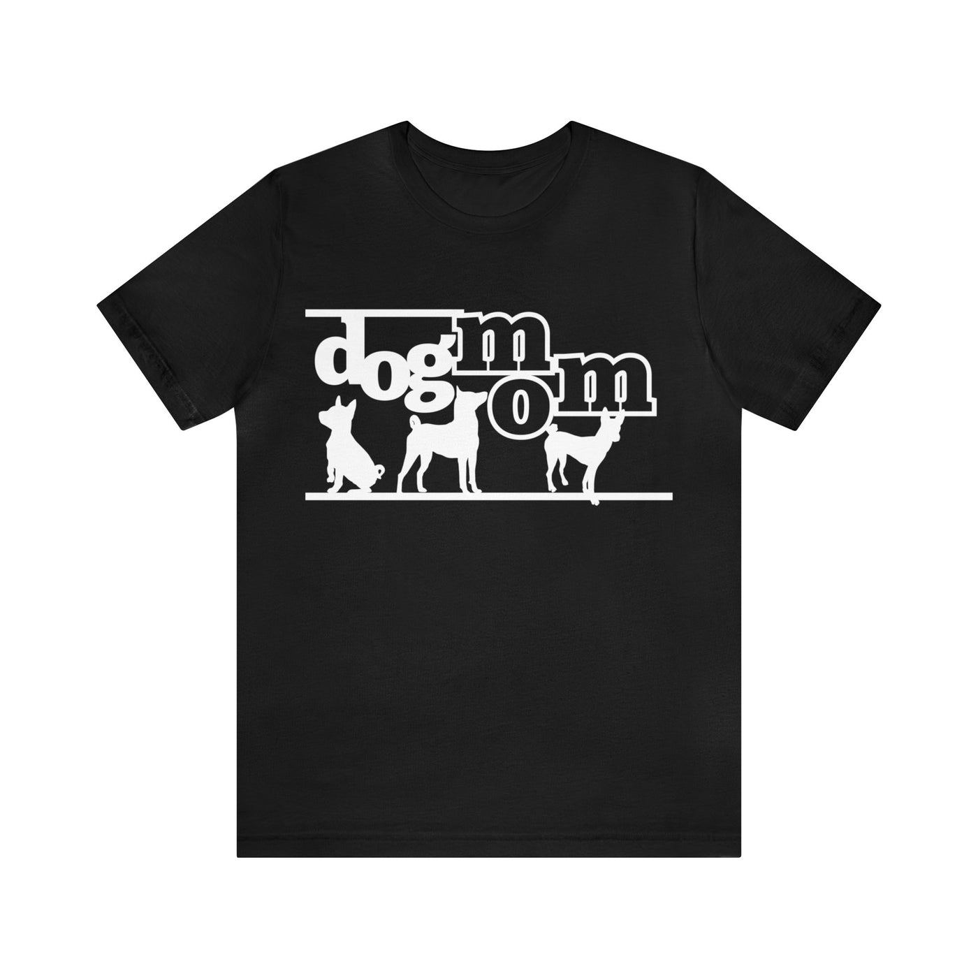 Dog Mom White Print T-Shirt