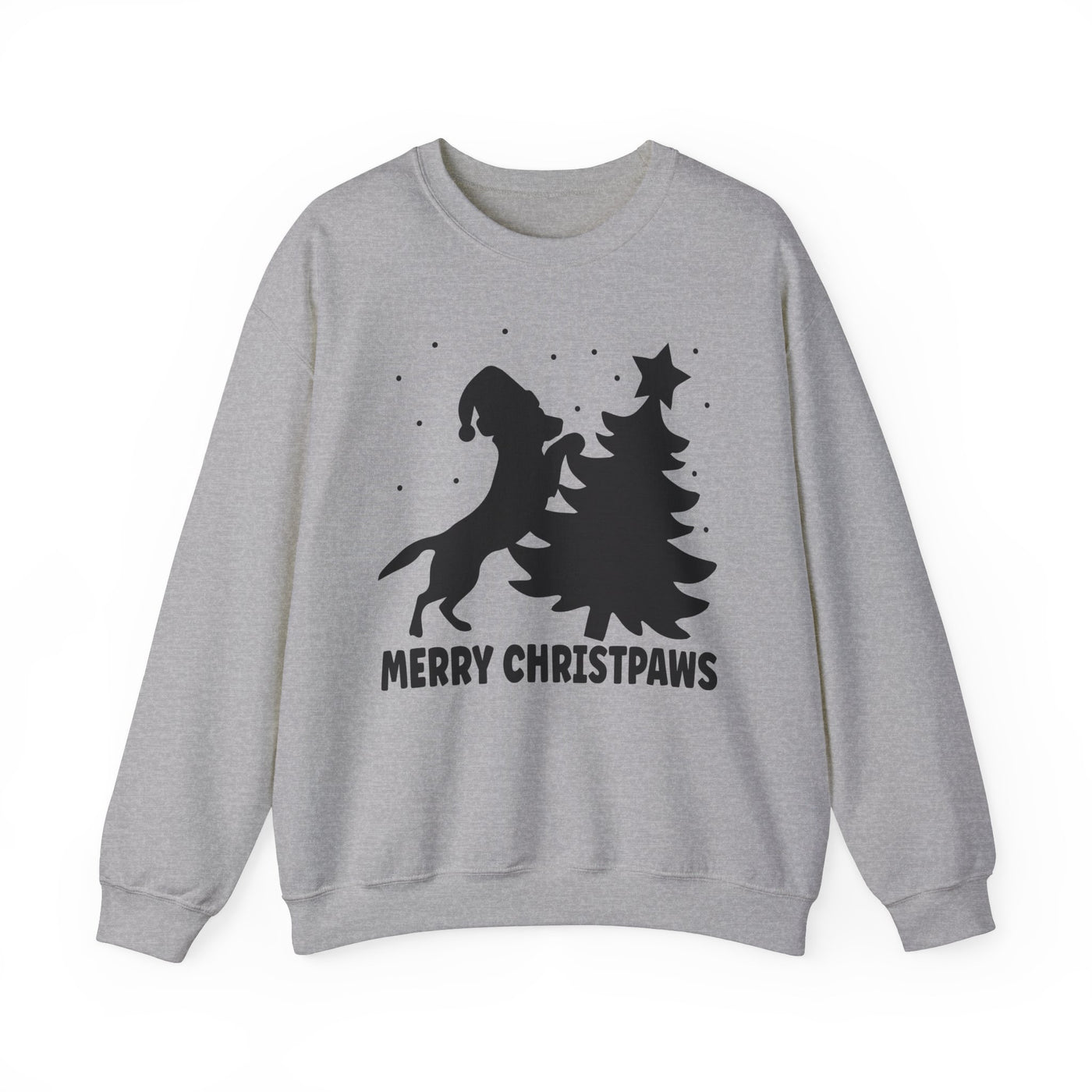 Merry Christpaws Black Print Sweatshirt