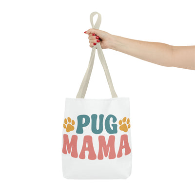 Pug Mama Colored Print Tote Bag