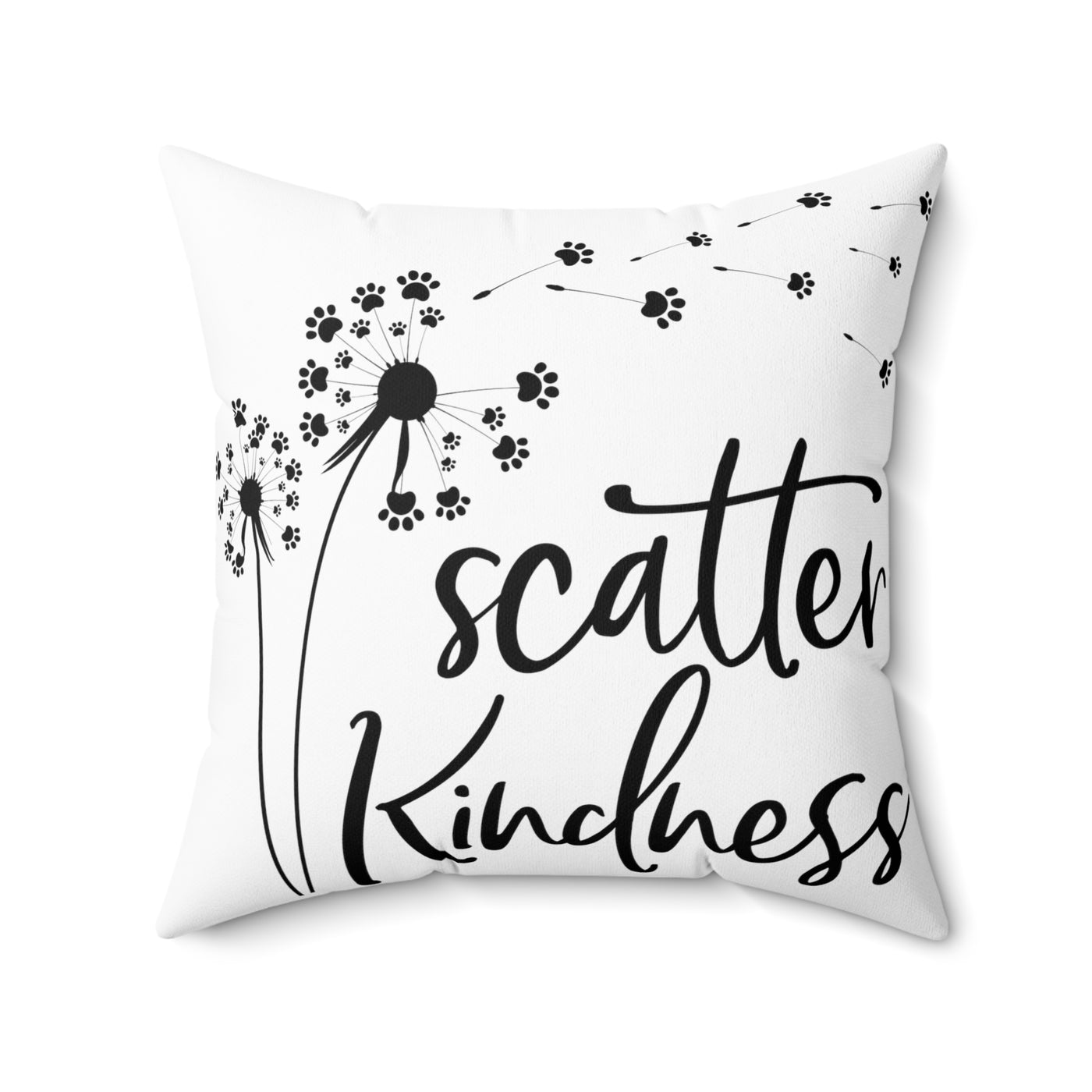 Scatter Kindness Paw Version Square Pillow