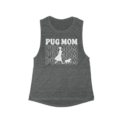 Pug Mom Walking Muscle Tank