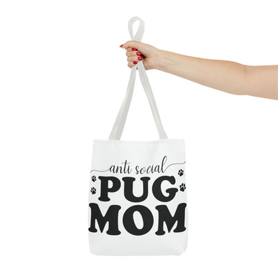 Anti Social Pug Mom Tote Bag