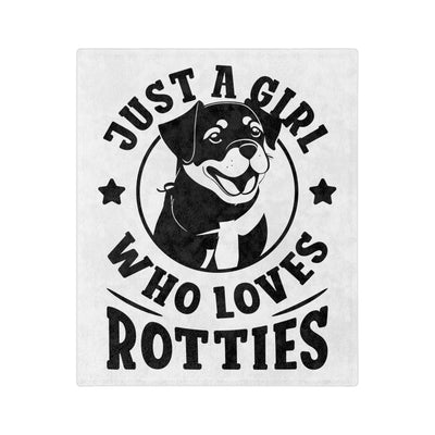 Just A Girl Who Loves Rotties Blanket
