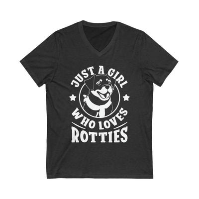 Just A Girl Who Loves Rotties V-Neck