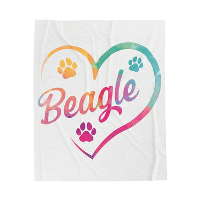 Heart Beagle Blanket