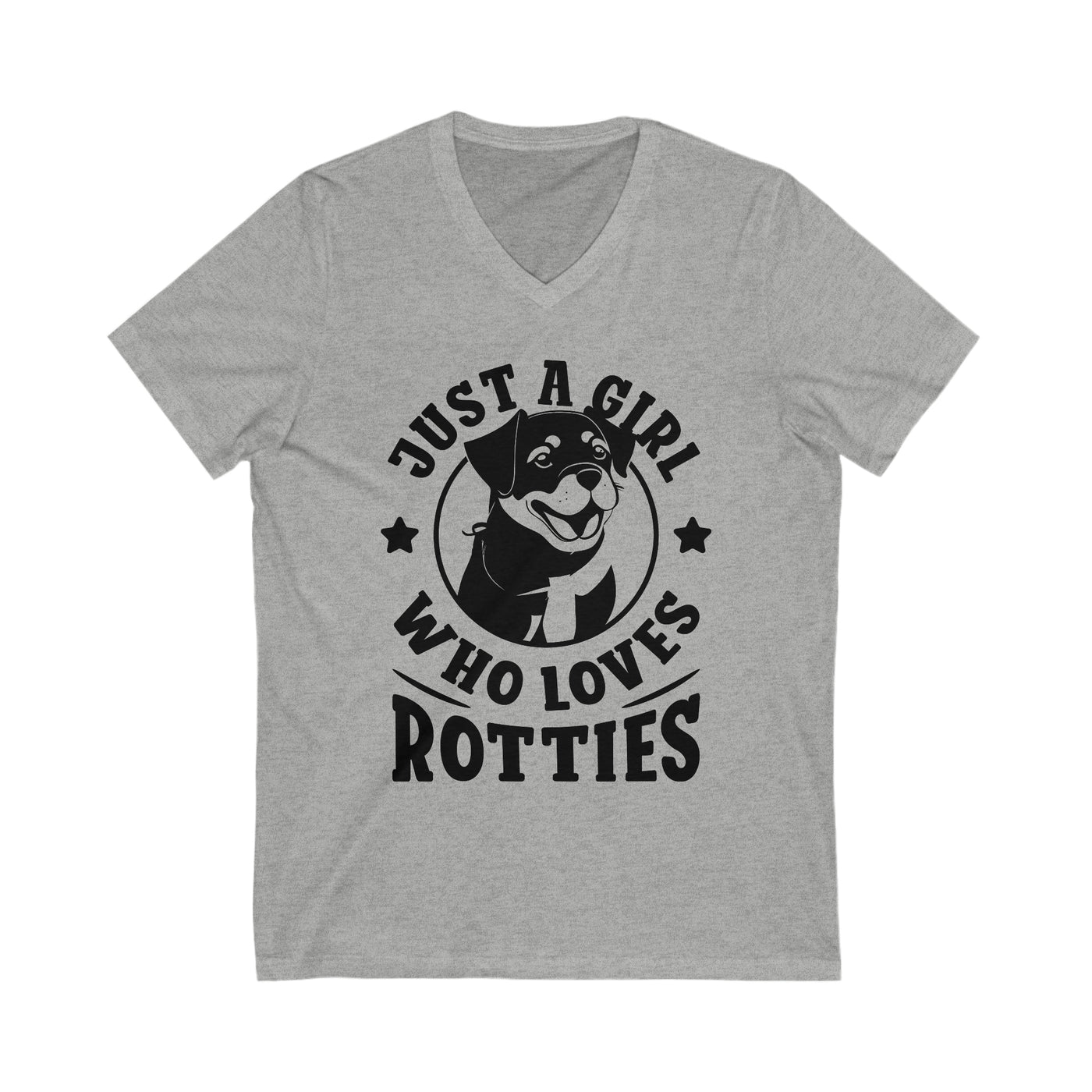 Just A Girl Who Loves Rotties V-Neck