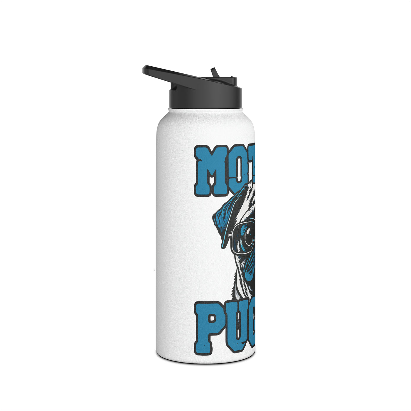 Mother Pugger Colored Print Water Bottle