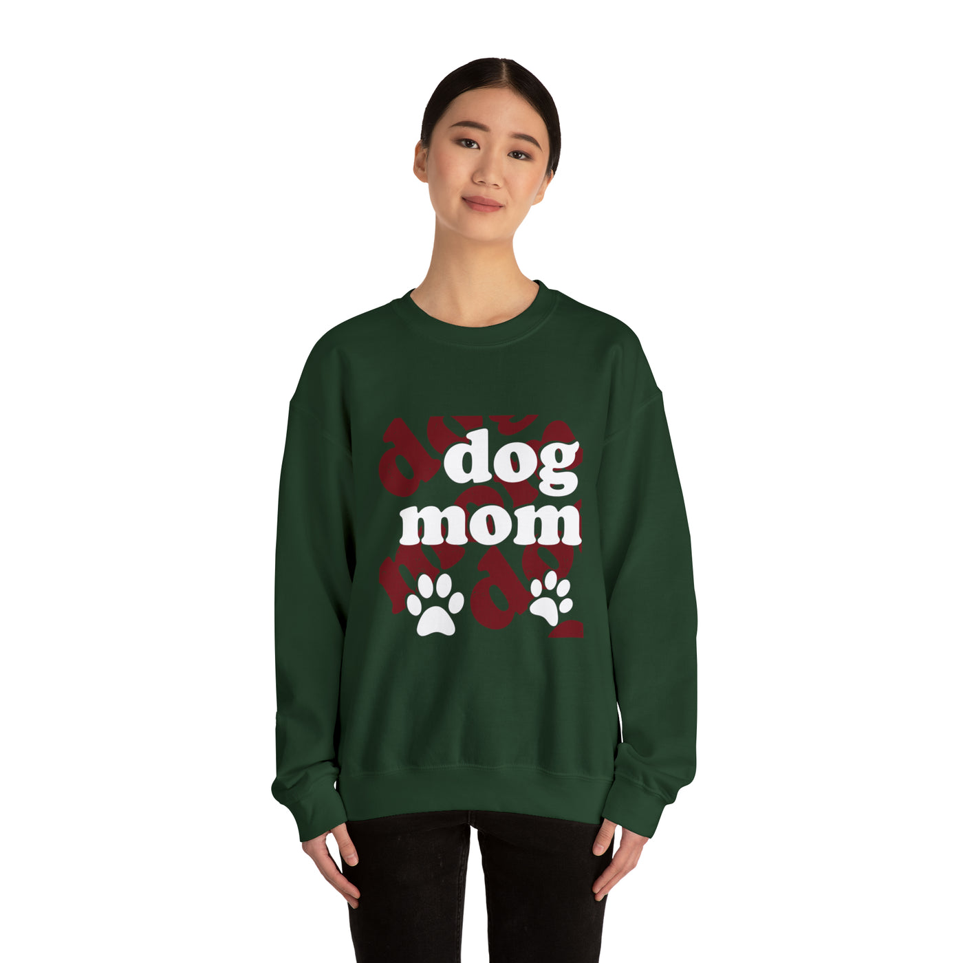 Dog mom shadow Colored Print Sweatshirt