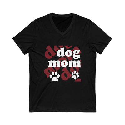 Dog mom shadow Colored Print V-Neck