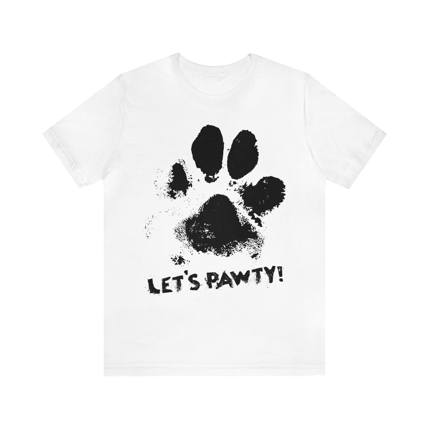 Let's Pawty Black Print T-Shirt