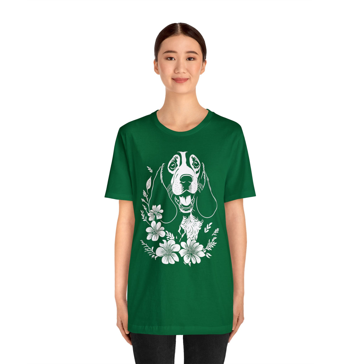 Basset Hound Floral T-Shirt