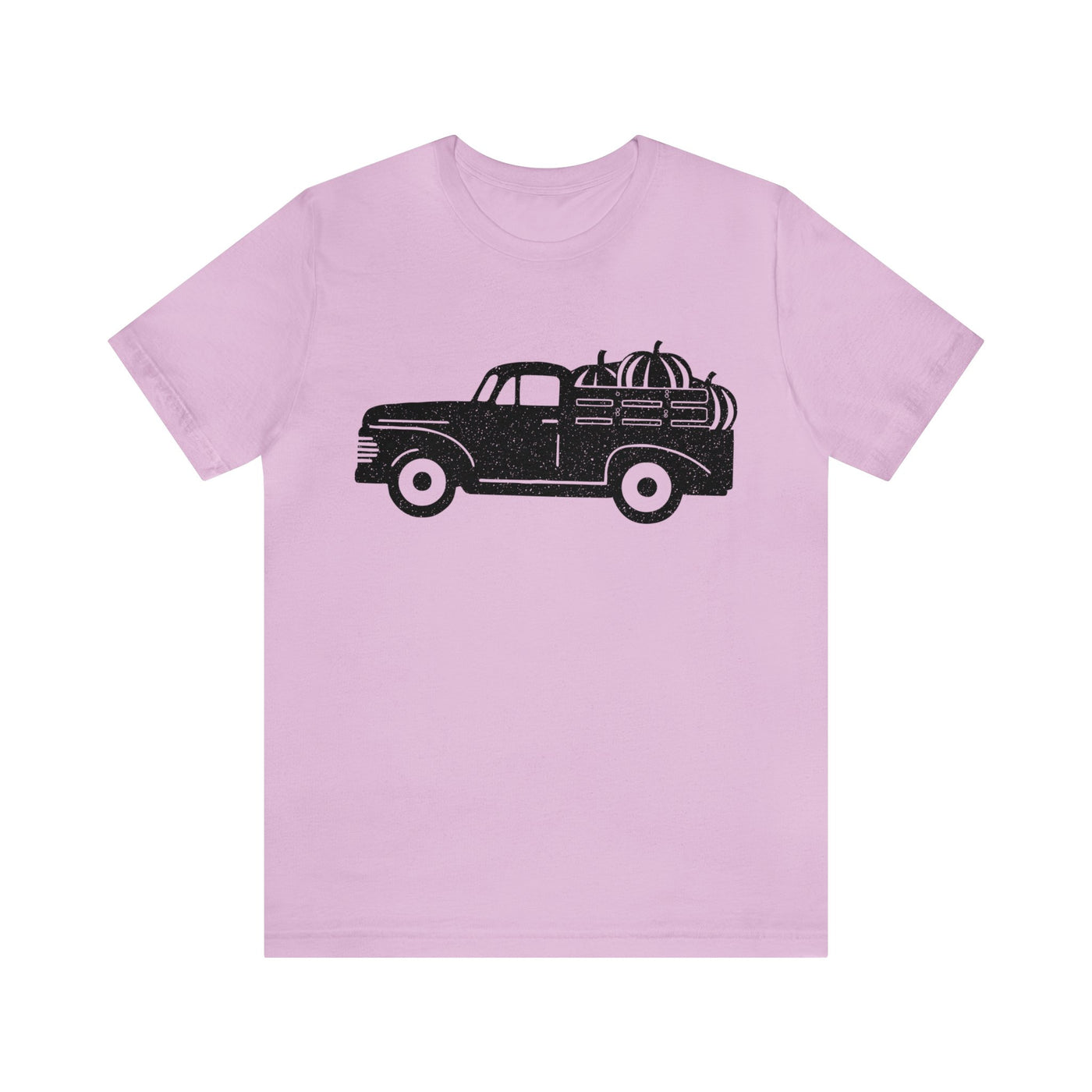 Vintage Truck Pumpkin Black Print T-Shirt