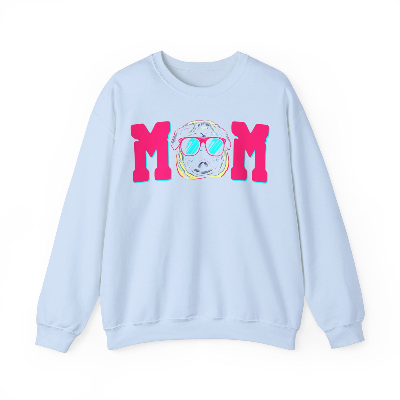 Pug Mom Colored Print Sweatshirt