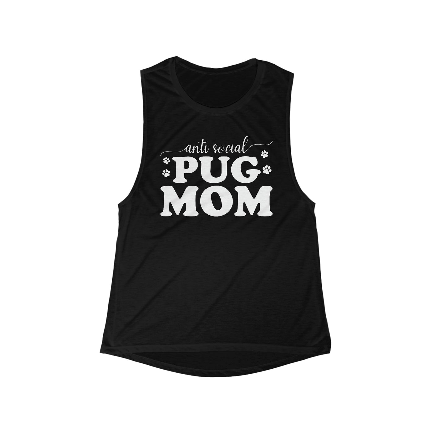 Anti Social Pug Mom Muscle Tank