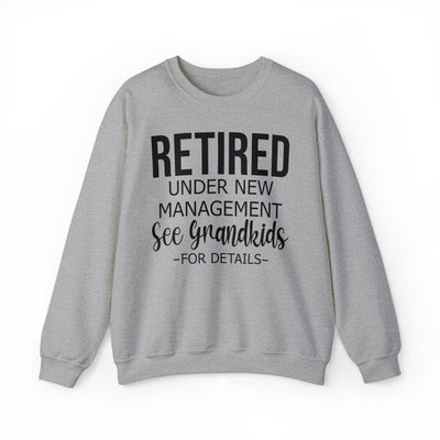 Retired Under New Management Black Print Sweatshirt