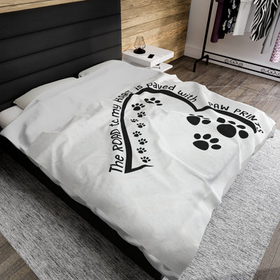 The Way To My Heart Is Paved With Paw Prints Blanket