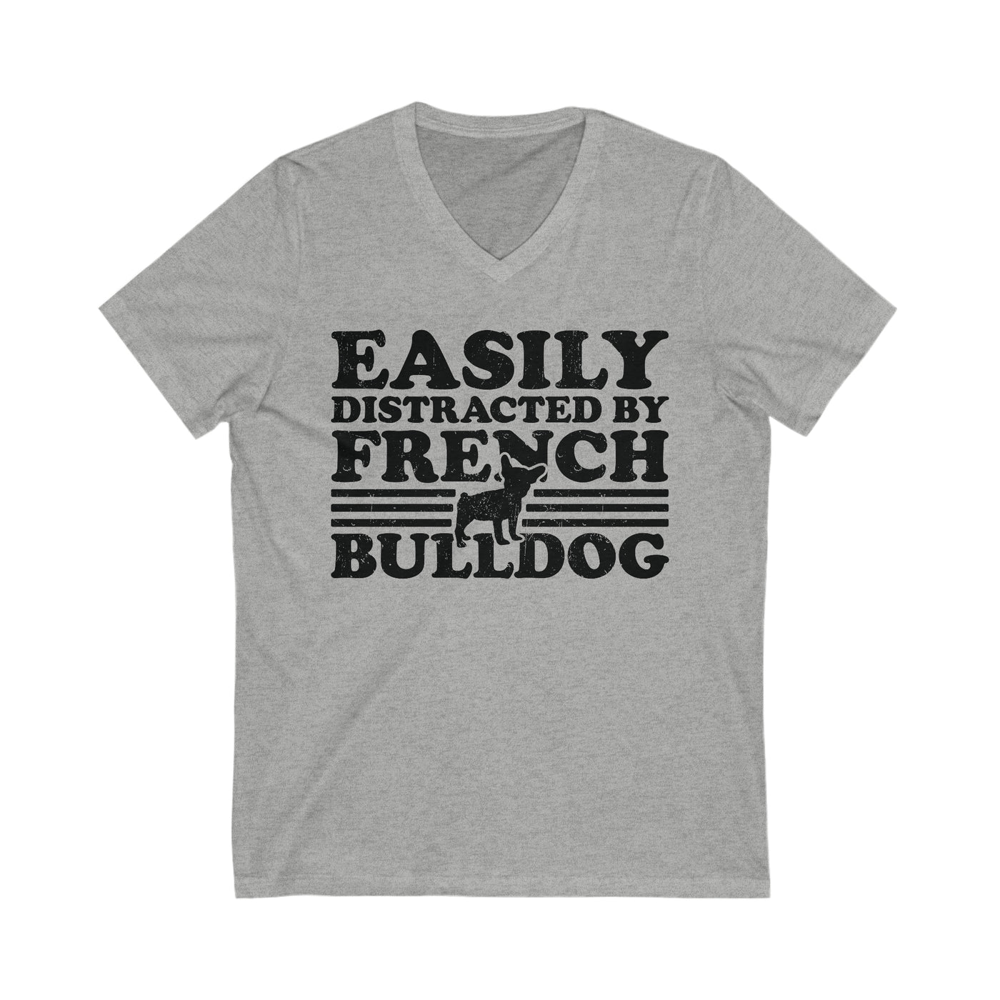Easily Distracted By French Bulldog V-Neck