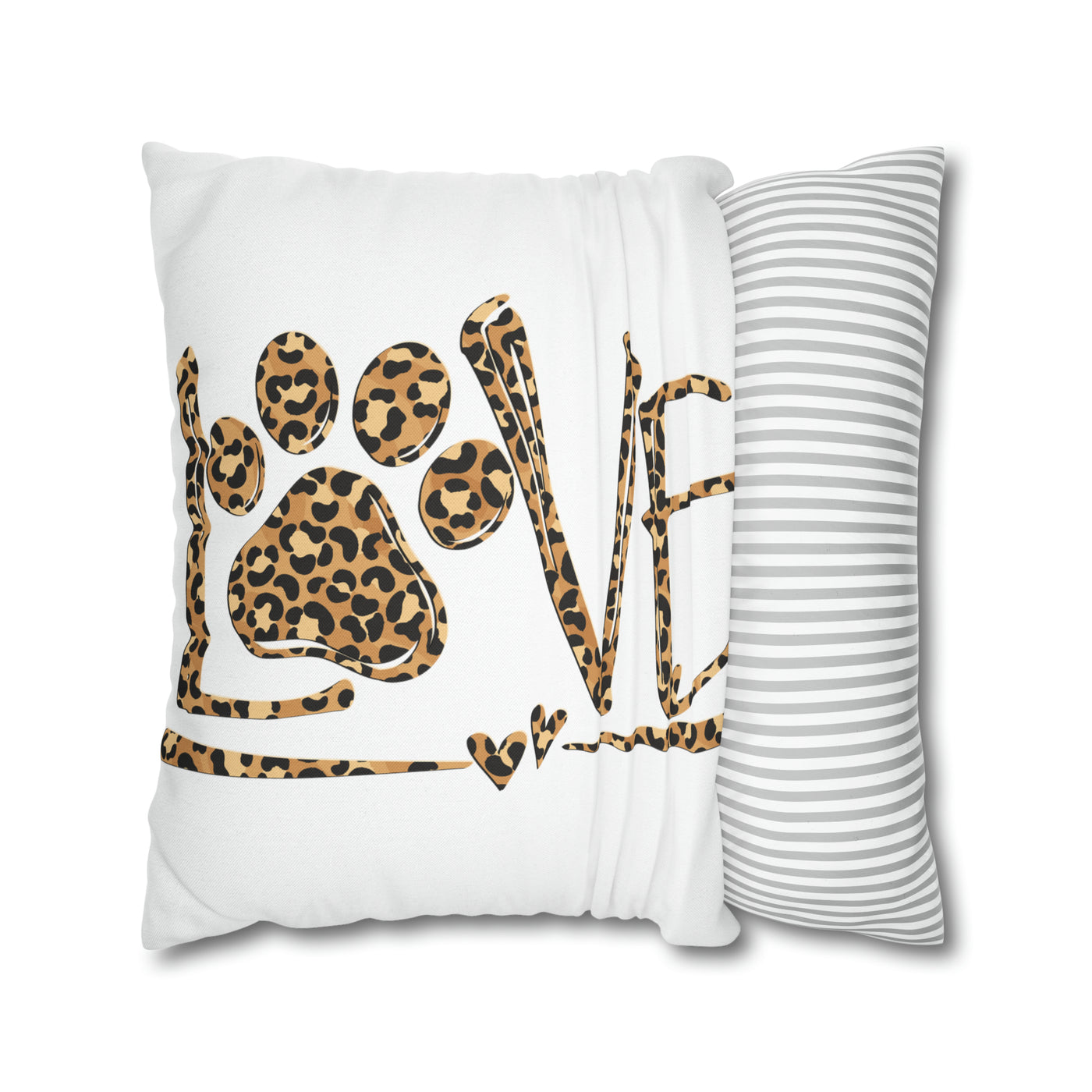 Dog Love Cheetah Square Pillow Case