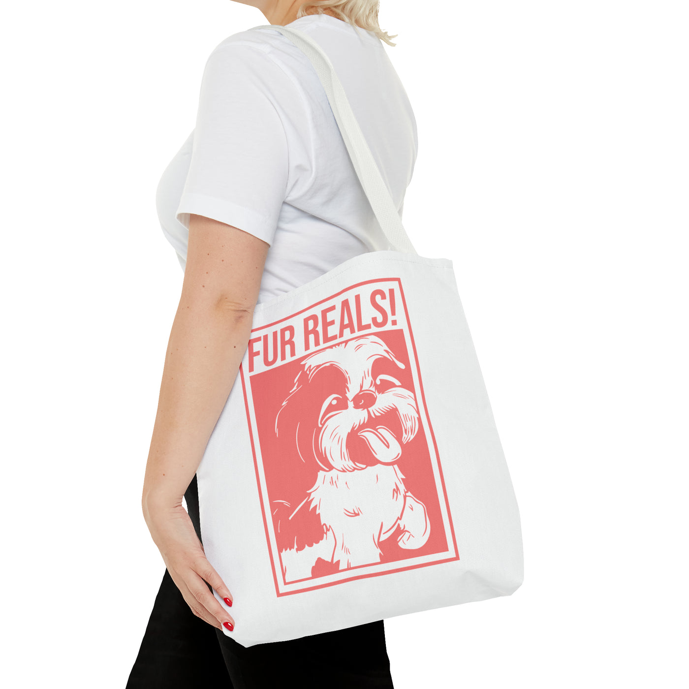 Fur Real Shih Tzu Colored Print Tote Bag