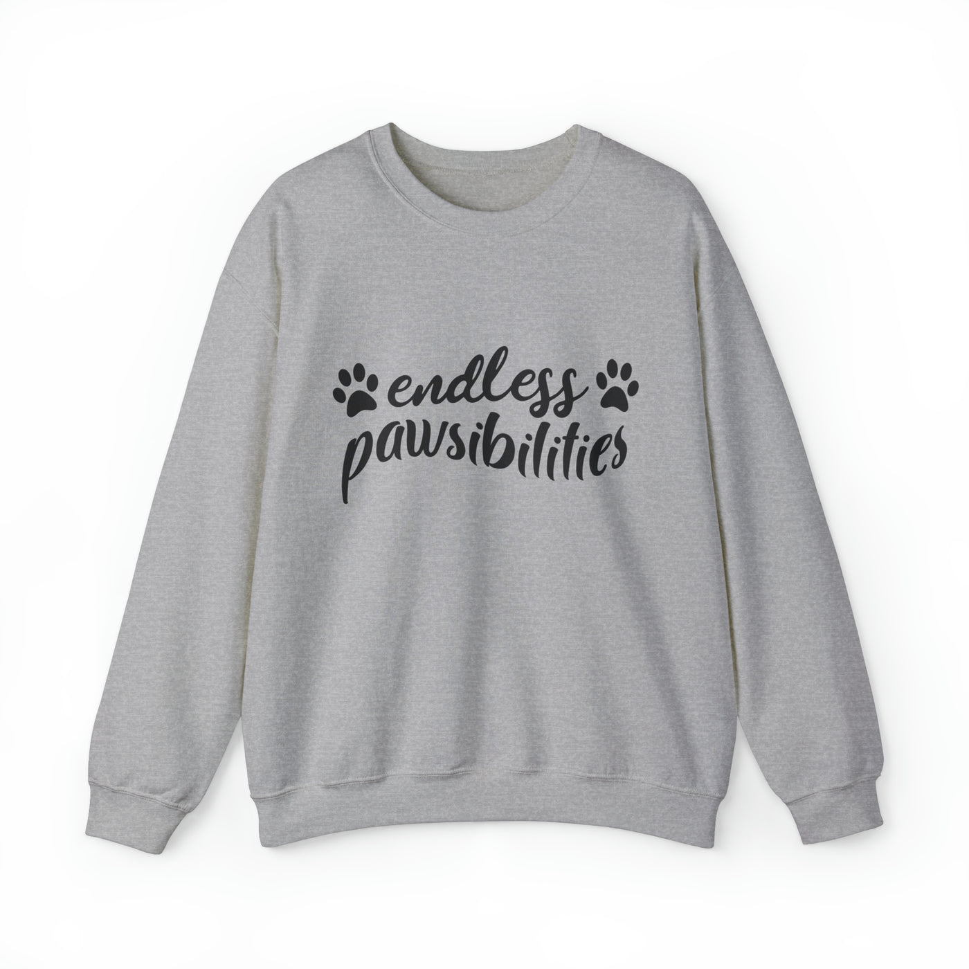 Endless Pawsibilities Black Print Sweatshirt