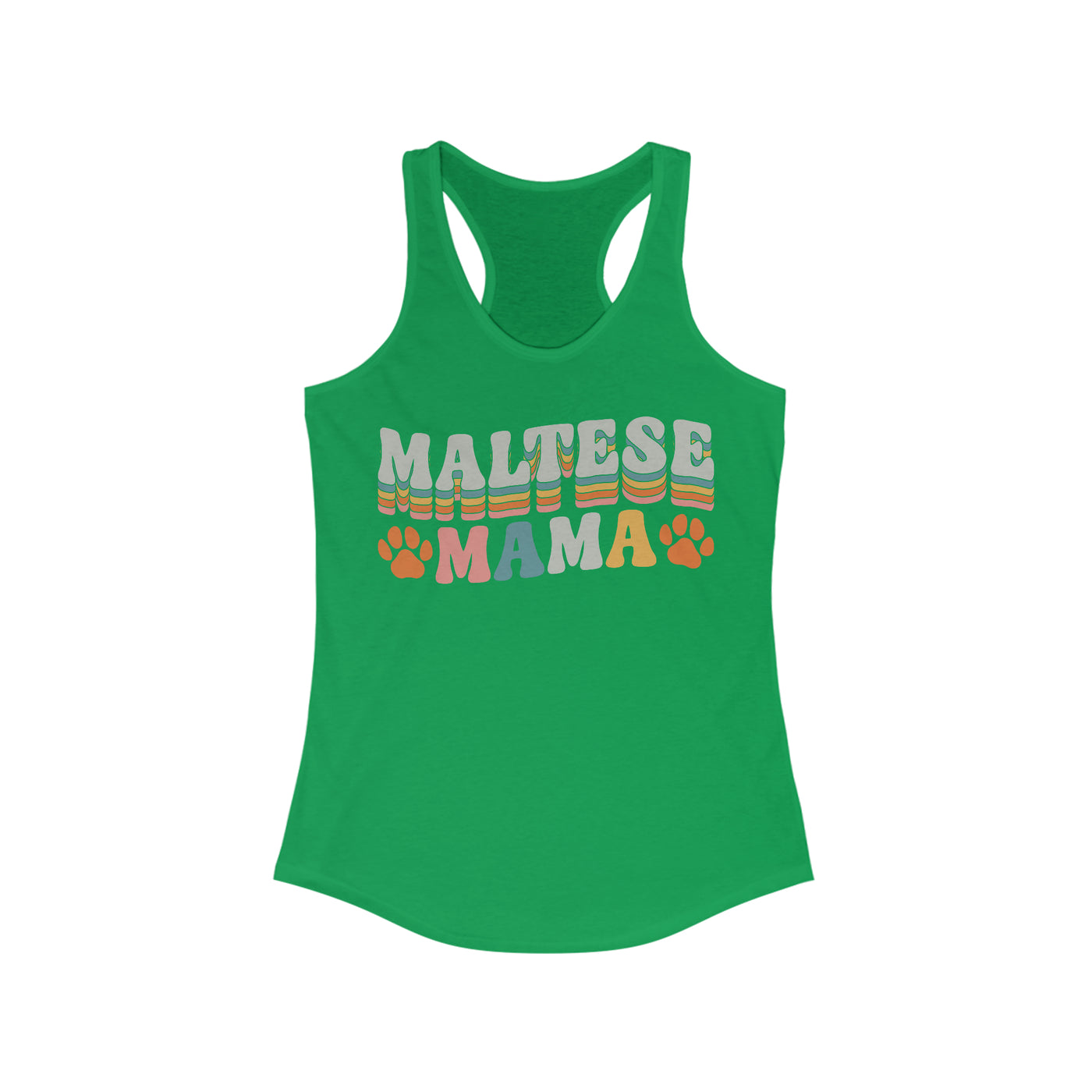 Maltese Mama Colored Print Tank Top