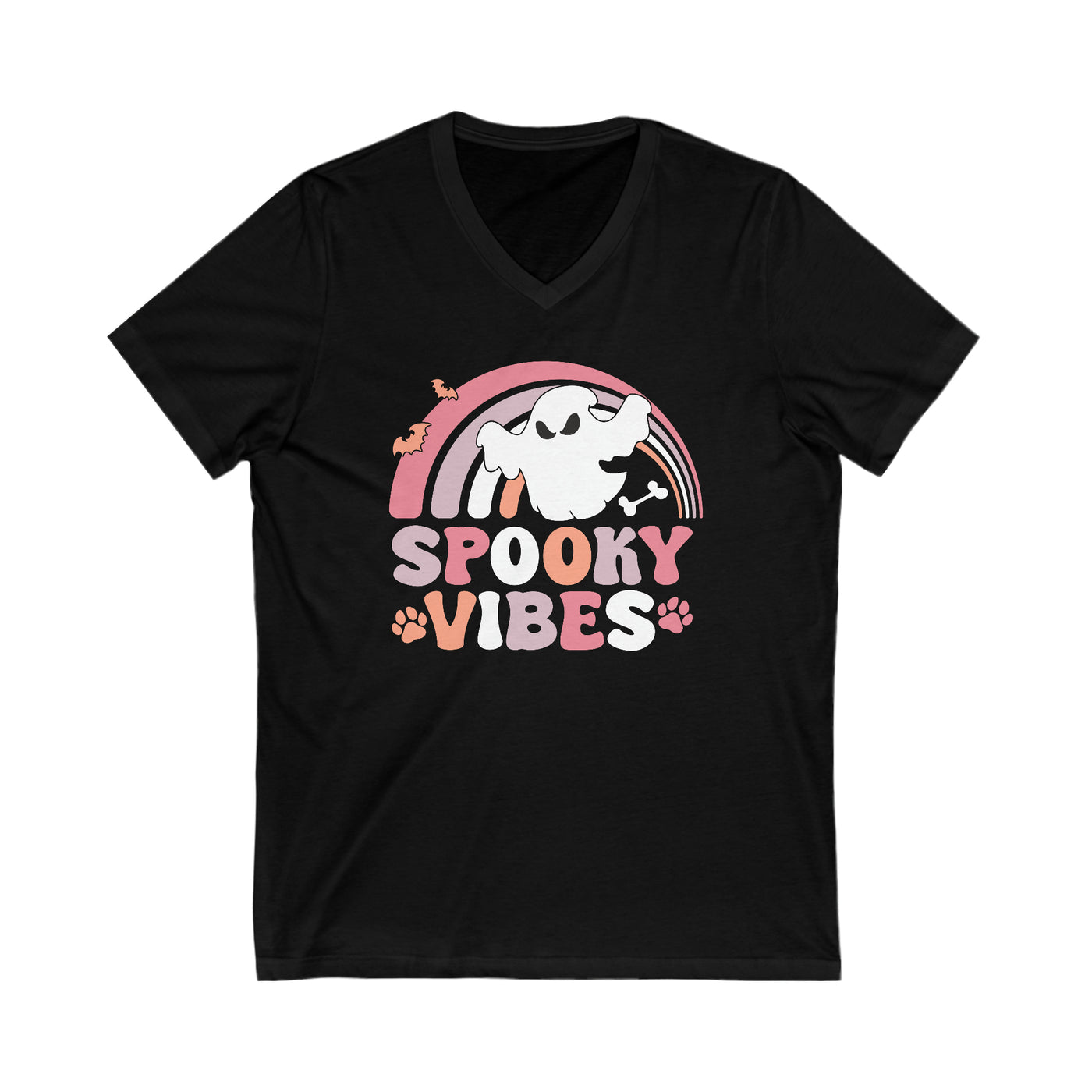 Spooky Vibes Colored Print V-Neck