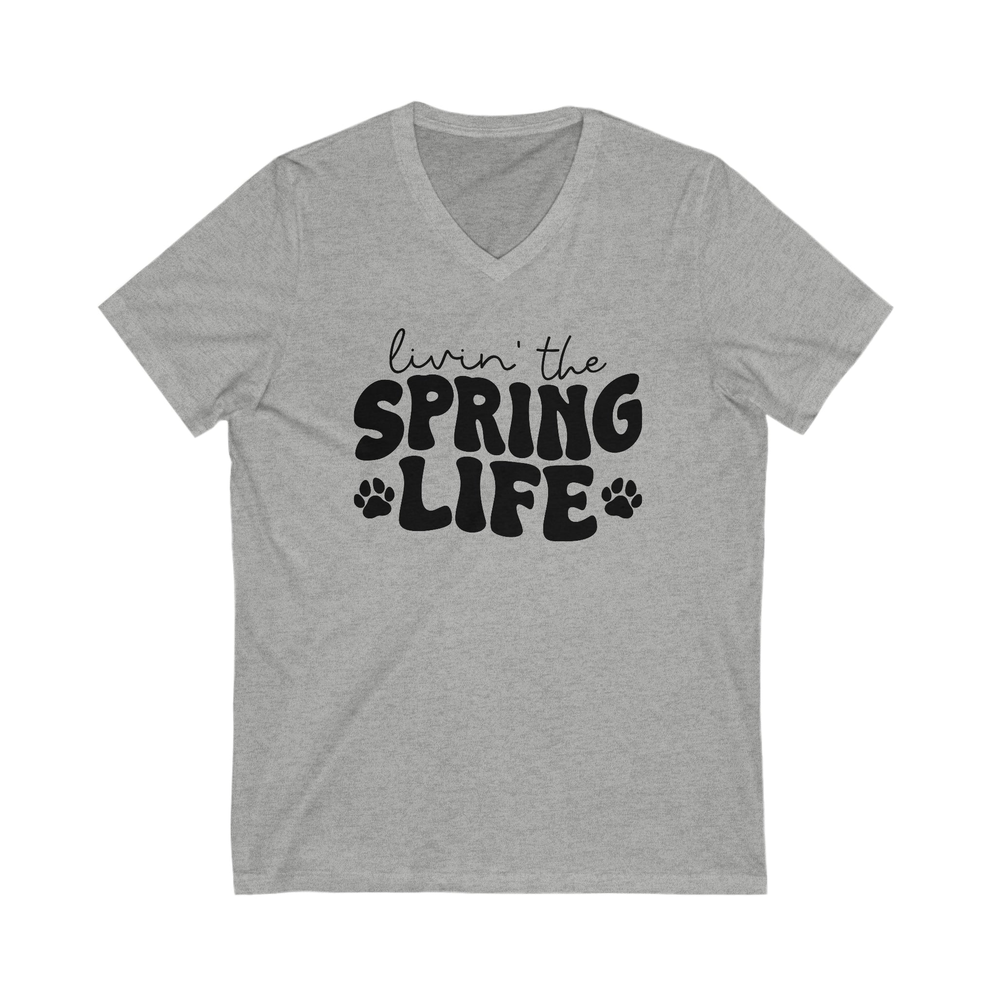 Livin' The Spring Life Black Print V-Neck