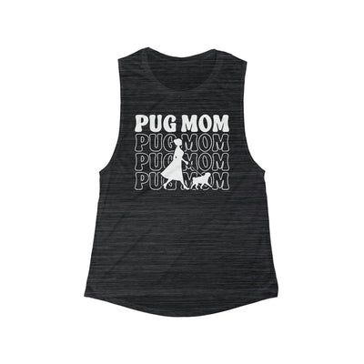 Pug Mom Walking Muscle Tank