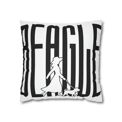 Best Beagle Dog Walking Square Pillow Case