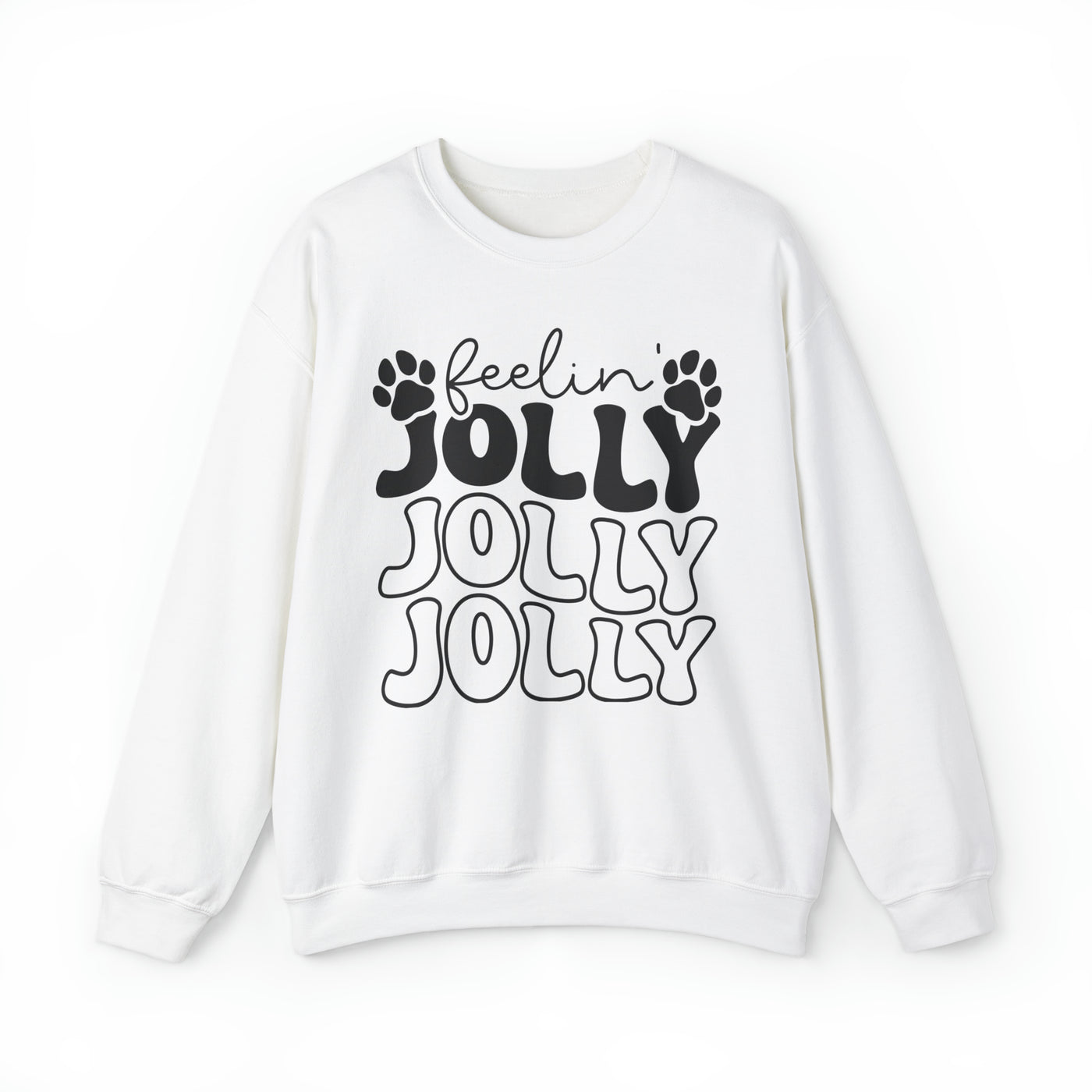 Feelin' Jolly Black Print Sweatshirt