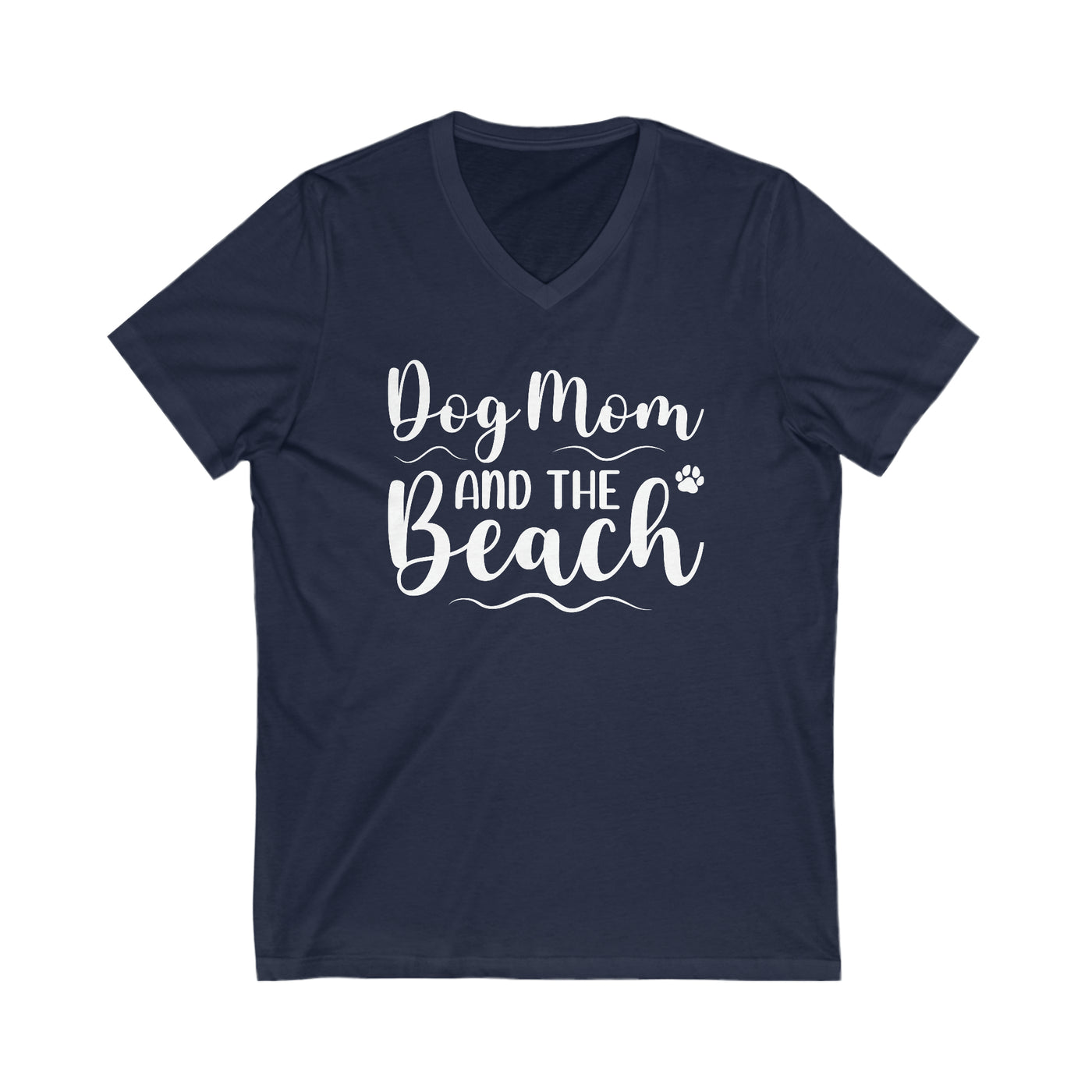 Dog Mom And The Beach V-Neck