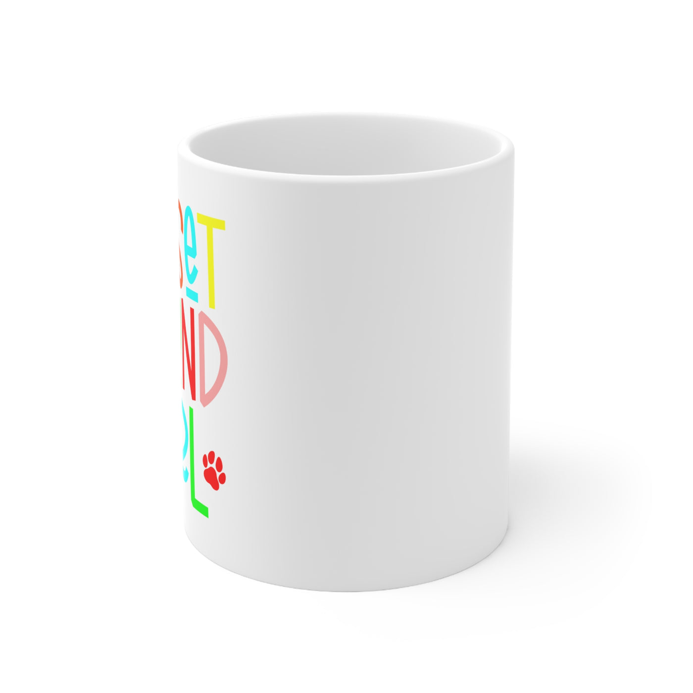 Basset Hound Girl Colored Print Ceramic Mug