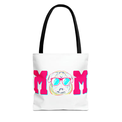 Pug Mom Colored Print Tote Bag