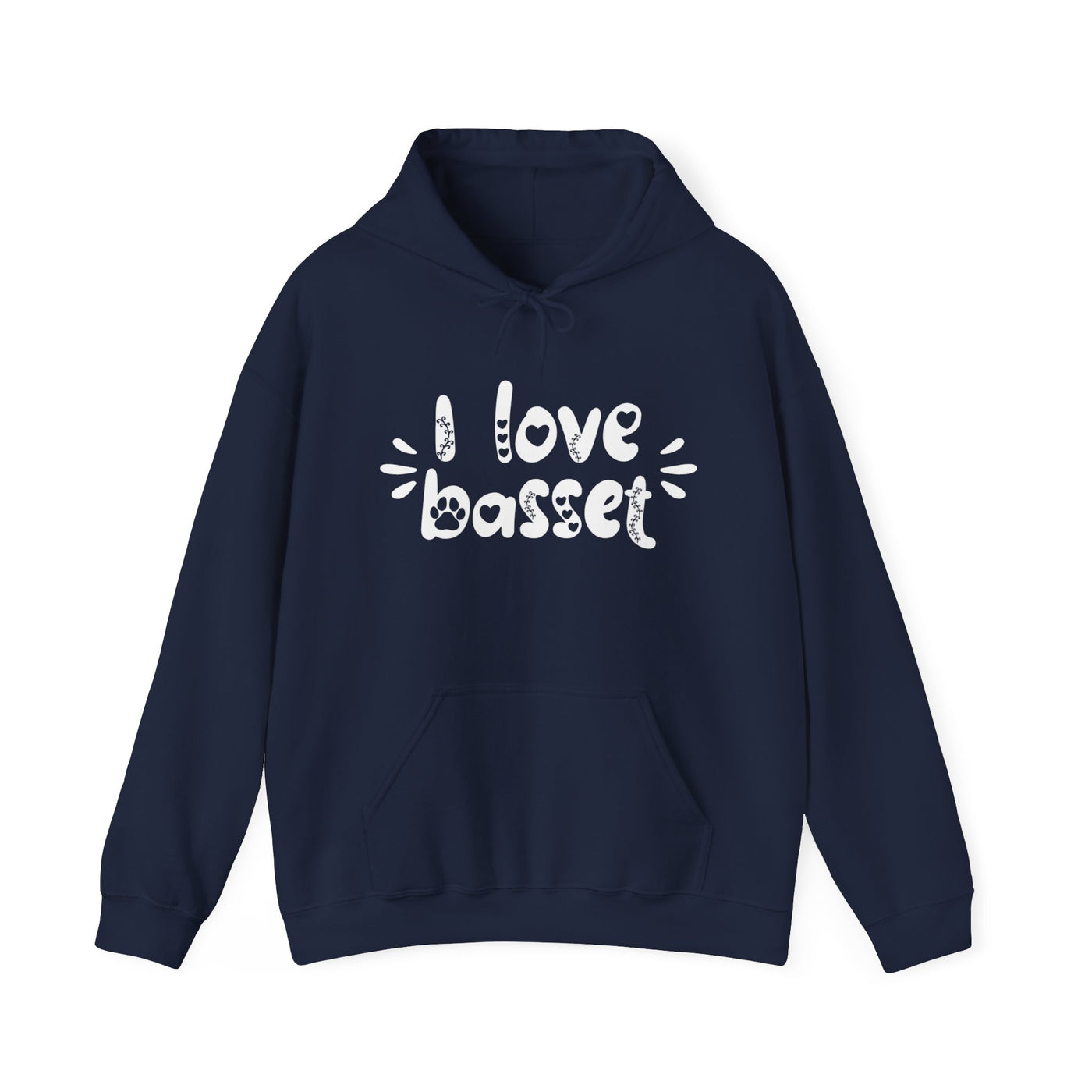 I Love Basset Hoodie