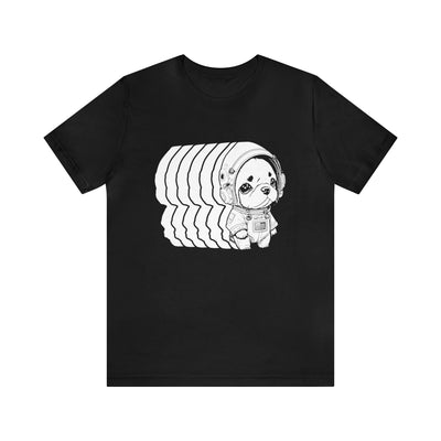 Astronaut Puppy White Print T-Shirt